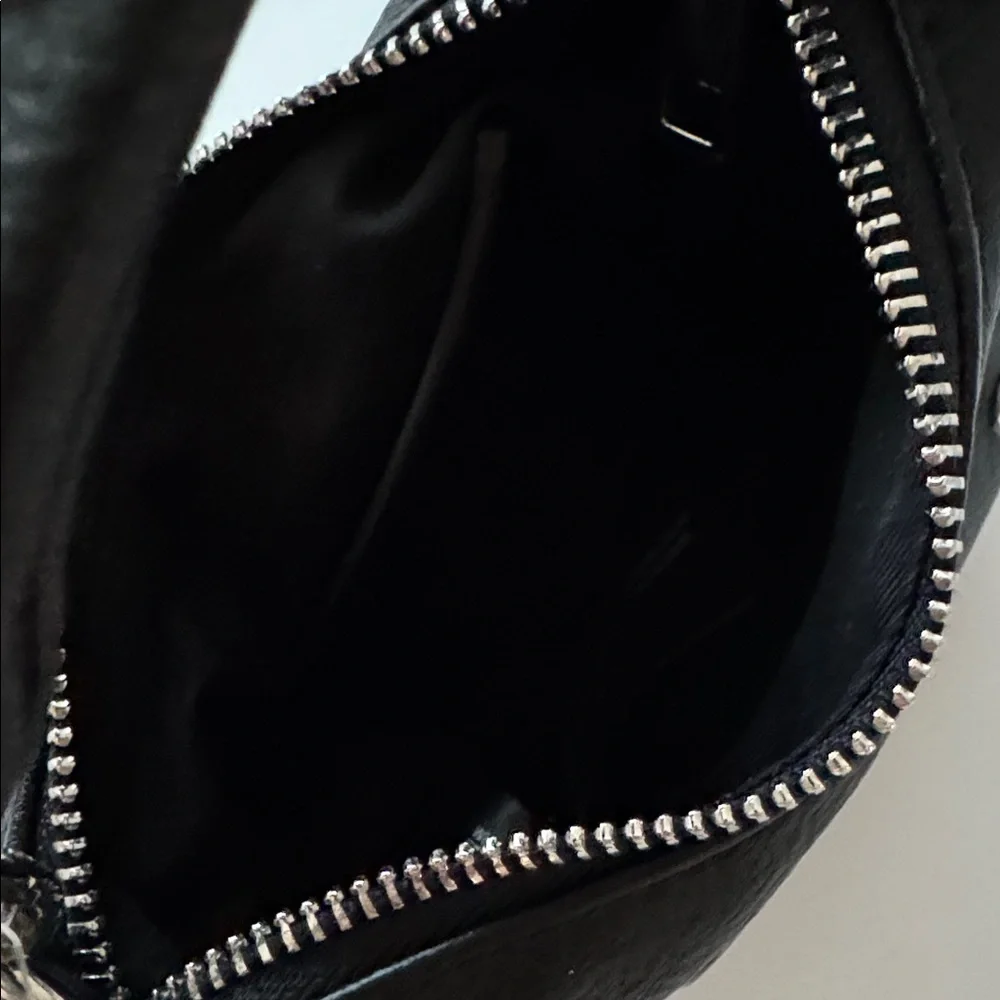 Free People Baby Carryall Bag Charm Black Grommet One Size Biker Core Edgy New - Picture 7 of 8